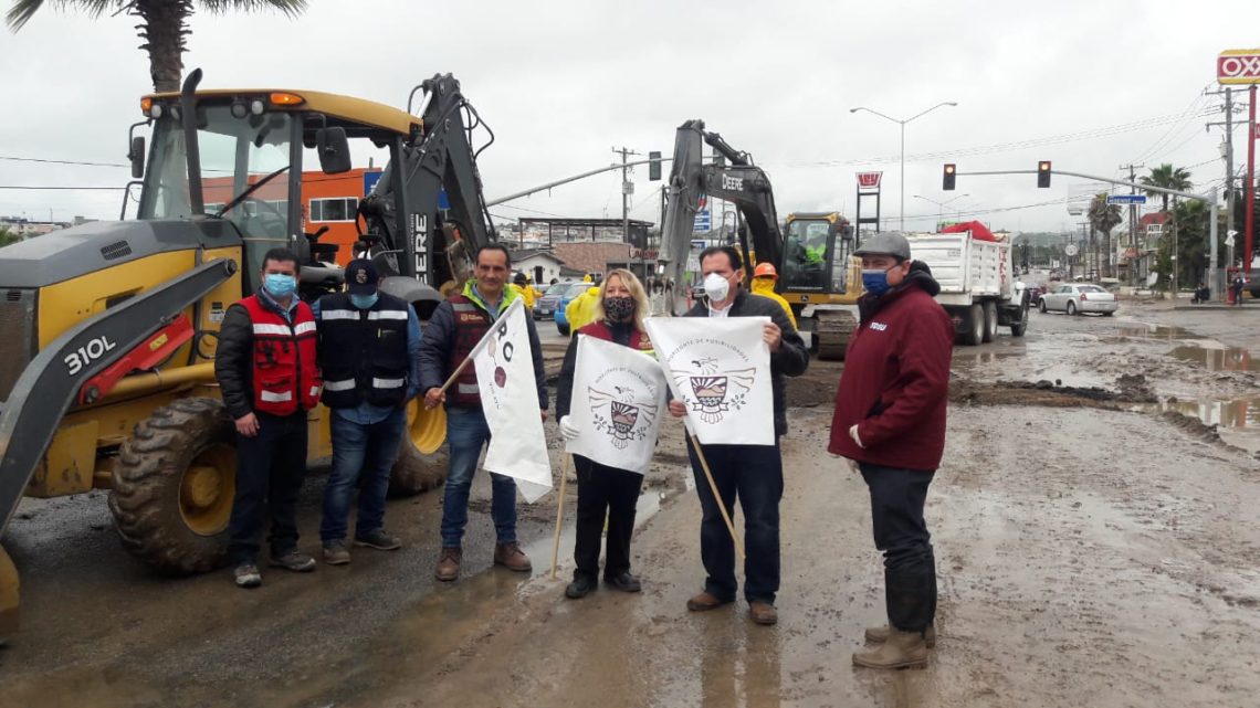 Inicia Sidurt obra de red pluvial en zona industrial de Rosarito