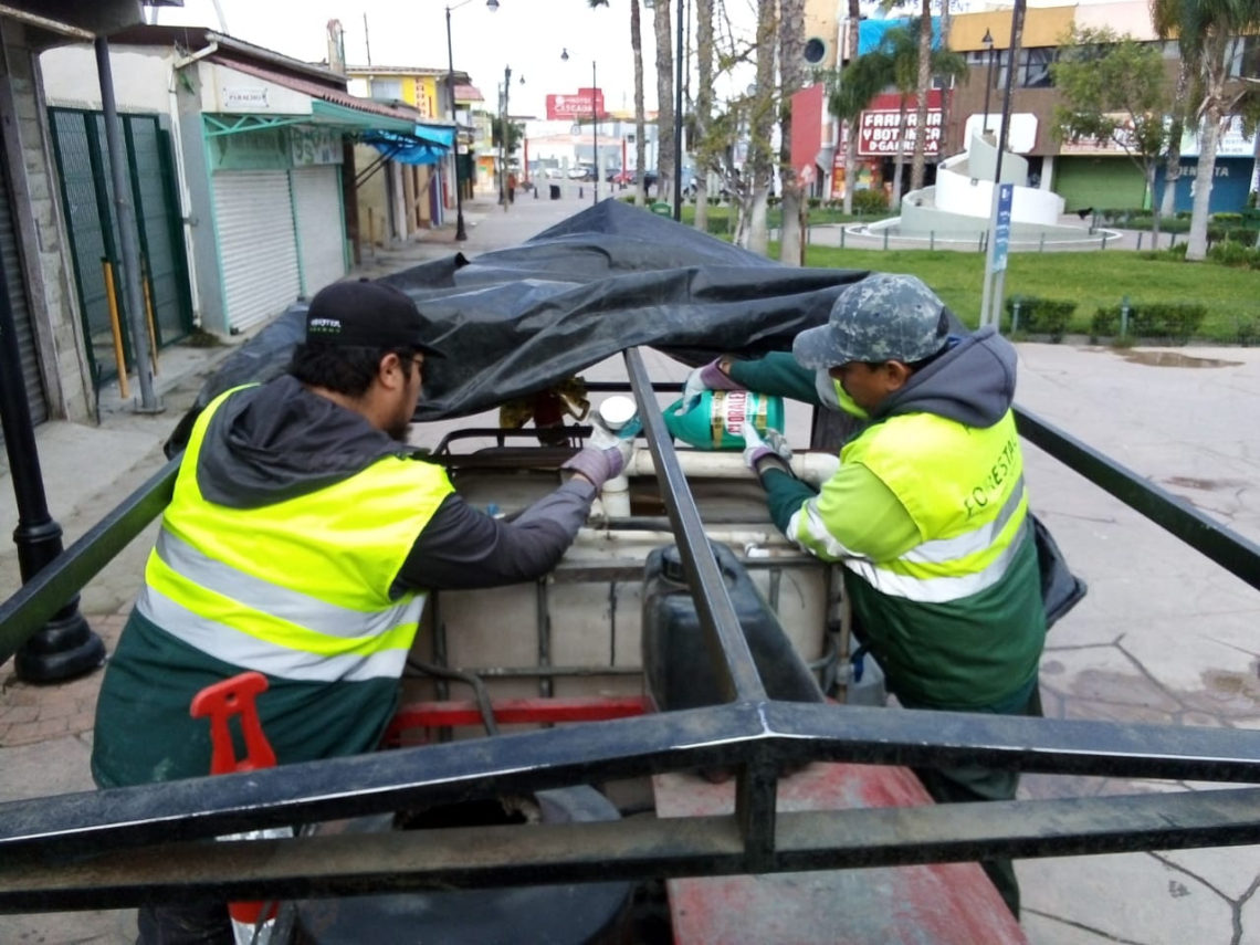 Inician Ayuntamiento de desinfección en áreas públicas de Tijuana por Covid-19