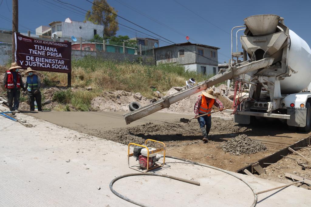 Al 90 por ciento obra de pavimentación en colonia El Florido