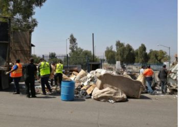 Recolectan basura pesada y doméstica en delegaciones La Presa Este y Cerro Colorado