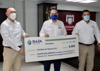 Recibe Ayuntamiento donativo de 4 mil minas de gas por parte de Baja Gas & Oil