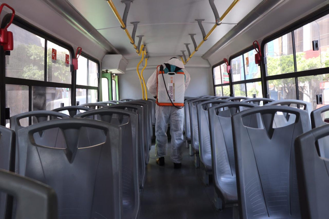 Más de 500 unidades del transporte público han sido sanitizadas por el Ayuntamiento