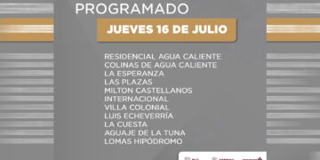 Anuncian corte de agua programado para 11 colonias en Tijuana