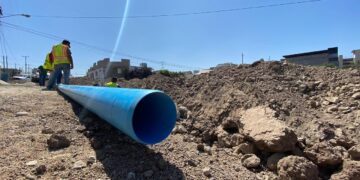 Avanza Cespt instalación de red de agua en Lomas de Coronado, Rosarito