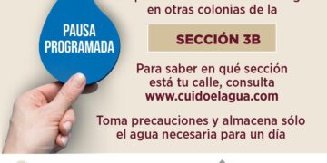 Colonias en las que pausarán el suministro de agua mañana sábado