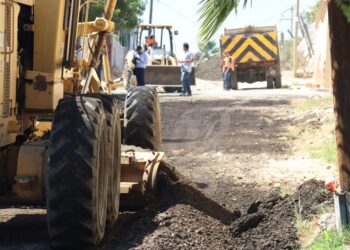 Obras de mejora vial en poblado La Presa