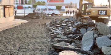Pavimetan calle Cucapah en Lomas del Matamoros