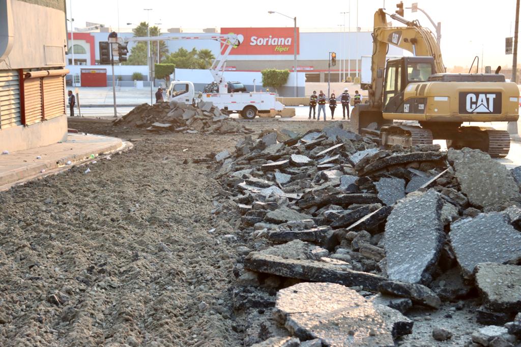 Pavimetan calle Cucapah en Lomas del Matamoros