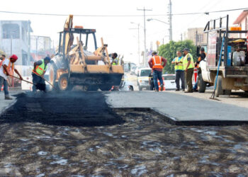 Rehabilitan vialidades en delegación La Presa ALR