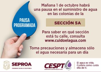 Continúa pausa programada para el suministro de agua en Tijuana