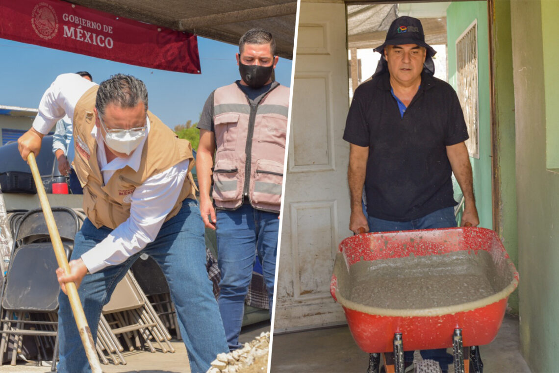 Realizan cuarta jornada de «Domingos de Colado» del Programa de Mejoramiento de Vivienda