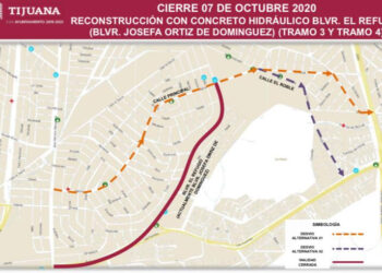 Suspenden circulación en ambos sentidos en un tramo del bulevar Josefa Ortiz de Domínguez