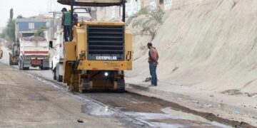Rehabilitan vialidades en La Presa Este y Abelardo L. Rodríguez