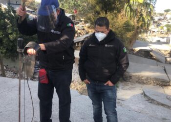 Recorre Protección Civil zona de deslizamientos en la 3 de Octubre