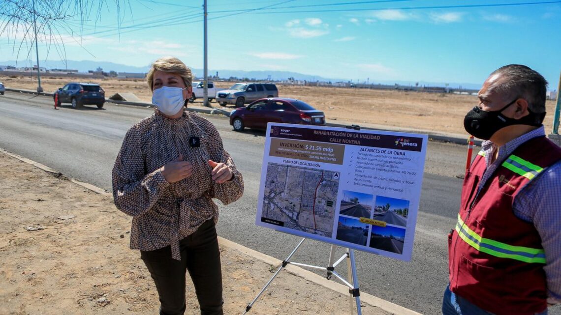 Avanza rehabilitación de Calle Novena en Mexicali