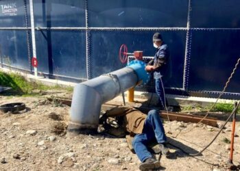 Realiza Cespt adecuaciones en descarga del Tanque Valparaiso