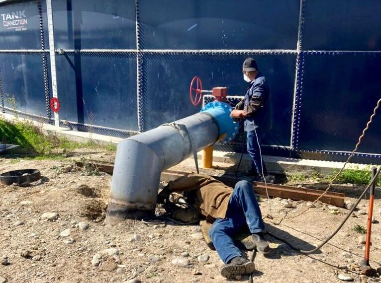 Realiza Cespt adecuaciones en descarga del Tanque Valparaiso