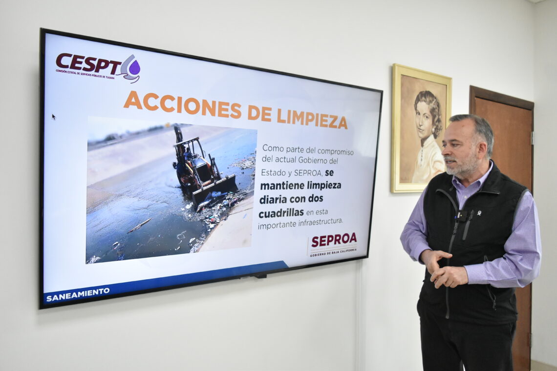 Continúan limpieza en canalización del Río Tijuana