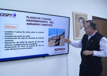 Obras de mantenimiento en andador de Playas de Tijuana