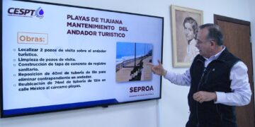 Obras de mantenimiento en andador de Playas de Tijuana