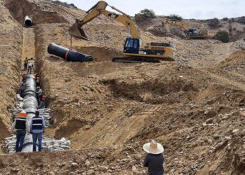 Avanza reparación de sistema de alejamiento de aguas residuales en Cañón del Matadero