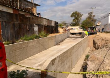 Inauguran pluvial en delegación La Presa
