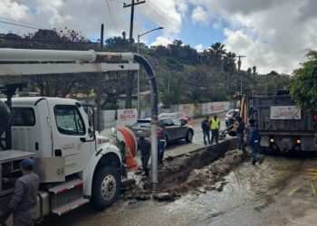 Avanza Cespt en atención a colapso de tubería en el Emperadores