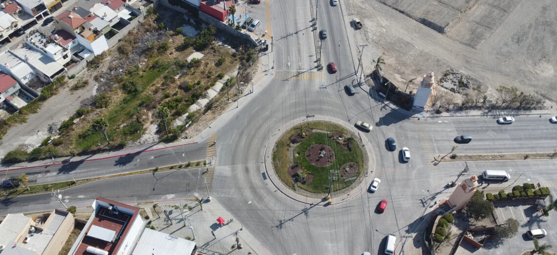 Continúan con proyecto de mejora en glorieta de Santa Fe