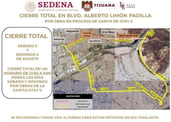 Cierre total en Blvr. Limón Padilla por obras de Sedena