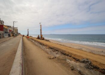 Obras del Malecón de Playas de Tijuana con avance del 20%