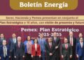 SENER, Hacienda y Pemex presentan en conjunto el Plan Estratégico a diez años, con visión de presente y futuro