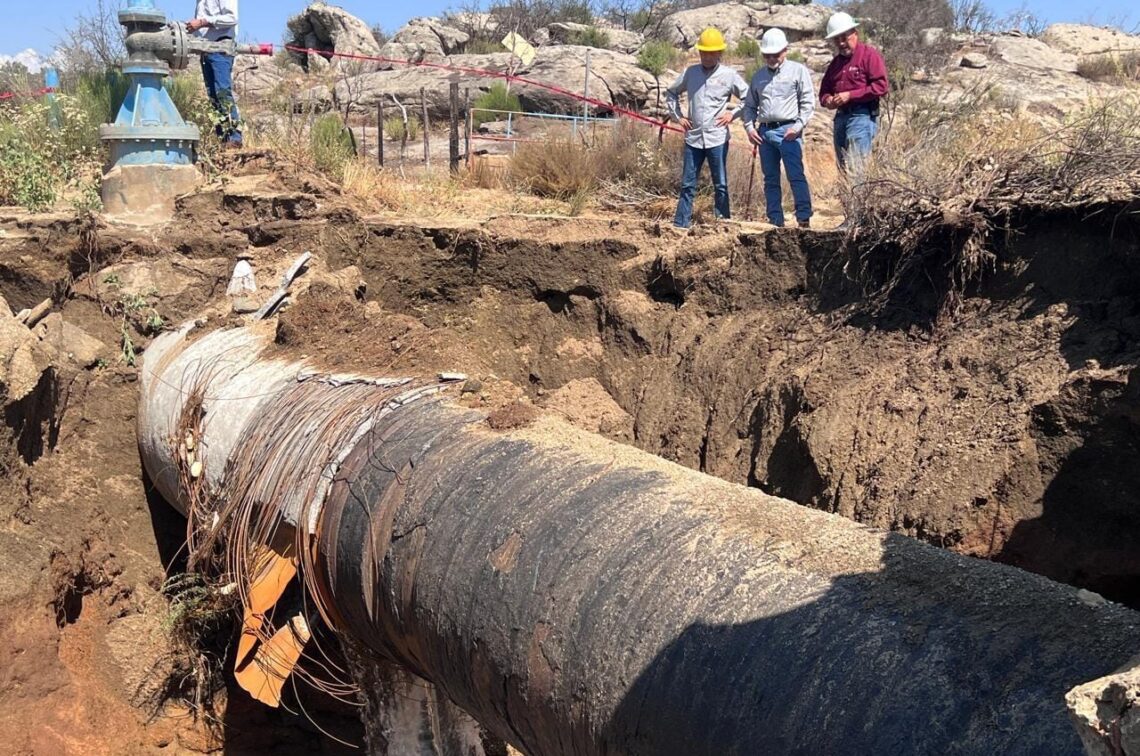 Atienden CEA y Seproa fuga en el acueducto Río Colorado-Tijuana