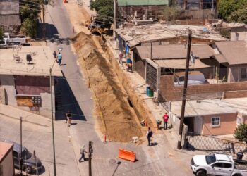 Supervisa CESPTE trabajos de rehabilitación en línea de conducción Nopalera-Tanque 101, etapas VI y VII