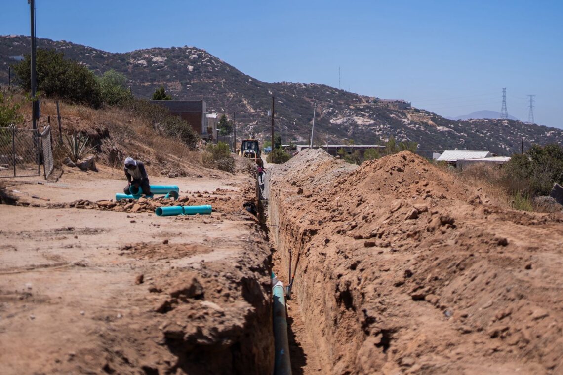 Supervisa Cespte obra de alcantarillado sanitario en Ecochumá