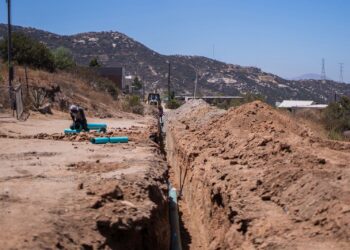 Supervisa Cespte obra de alcantarillado sanitario en Ecochumá