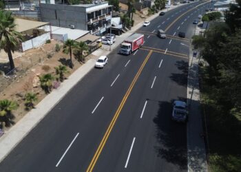 Destaca SIDURT trabajos de recicladora de asfalto durante 2025 en BC