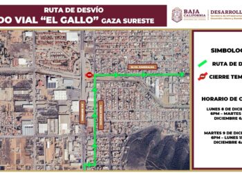 Realiza SIDURT reparaciones de losa de concreto en gaza sureste de Nodo el Gallo, Ensenada