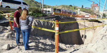 Continúan Obras del Colector Ensenada en bulevar Cuauhtémoc Sur; concluirán a finales de febrero: CESPT