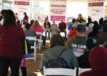 CESPT entrega obra de agua potable en Hacienda San Martín y Bonilla