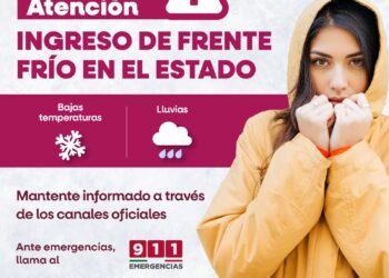 Advierte Protección Civil por entrada de frentes fríos no° 30 y 31