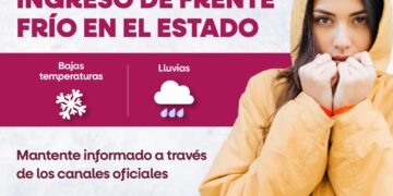 Advierte Protección Civil por entrada de frentes fríos no° 30 y 31