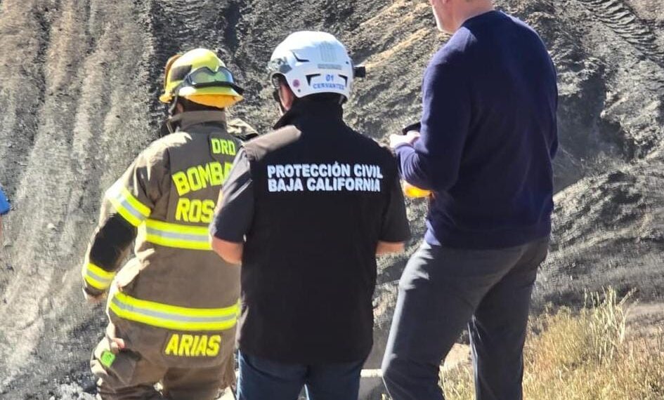 Controlan incendio en ducto de PEMEX con coordinación interinstitucional