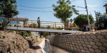 Inauguran obra de drenaje pluvial en la colonia Valle Verde