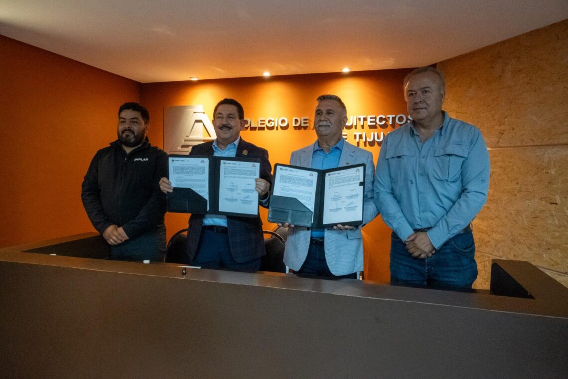 IMPLAN y Colegio de Arquitectos de Tijuana acuerdan fortalecer proyectos urbanos
