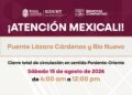 Anuncia SIDURT cambios en circulación de puente Lázaro Cárdenas y Río Nuevo