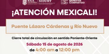 Anuncia SIDURT cambios en circulación de puente Lázaro Cárdenas y Río Nuevo