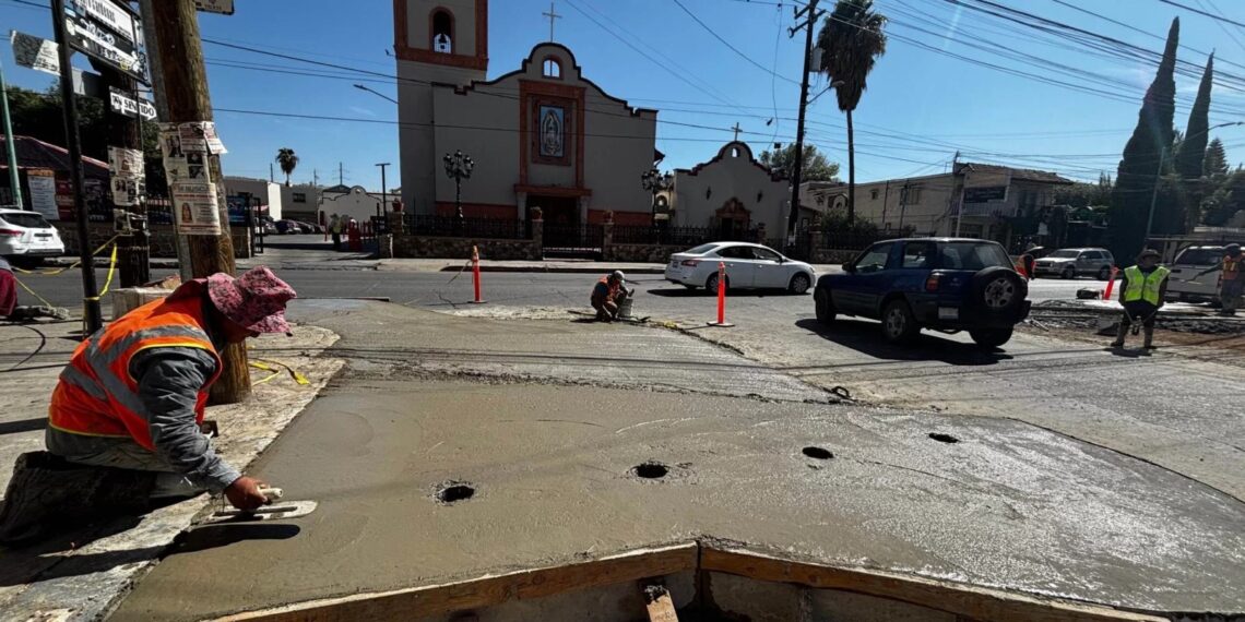 Registra 70% de Avance Adecuación de Banquetas en Zona Centro de Tecate: INPRODEUR