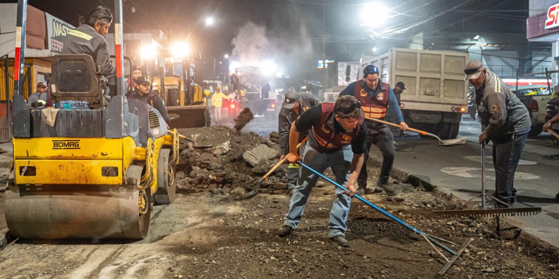 Reportan obras de pavimentación, bacheo y reencarpetado en Tijuana